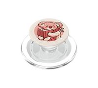 Pink Koala addormentato su un libro per gli amanti dei libri, lettori Kindle PopSockets PopGrip per MagSafe