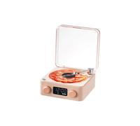 (pink) Lamp Record Player, Waves Vinyl Bluetooth Speaker with 4 Modes Adjustable