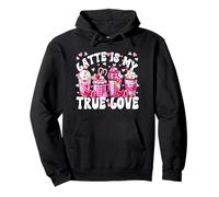 Pink Latte Mug Set True Love for Women Valentines Coffee Felpa con Cappuccio