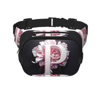 Pink lettera p stampato alla moda marsupio, borsa messenger unisex, marsupio da viaggio alla moda