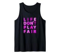 Pink Life Don't Play Fair Pink Graphic Canotta