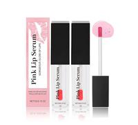 Pink Lip Serum Plump, Color Changing Lip Gloss Magic, Hydrating Lip Glow Oil Plumping Gloss Tinted Lip Balm Lip Care, Lip Plumper Transparent Lip Serum for Women Girls Lip Care(2pcs)