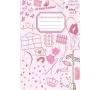 Pink Love Hearts: Composition Notebook Romantic Aesthetic Journal with Cute Pink Hearts and Love Icons | Wide Ruled Paper for Writing, School, and Notes
