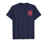 Pink Love Minimalistic Typography Pocket Design Maglietta