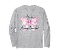 Pink Make Heaven Crowded Women Christian Jesus Love in Faith Maglia a Manica