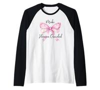 Pink Make Heaven Crowded Women Christian Jesus Love in Faith Maglia con Maniche Raglan