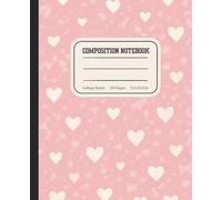 Pink Marble Hearts Composition Notebook College Ruled: Coquette Aesthetic Journal for Girls, Teens & Women | 7.5x9.25, 110 Pages: Cute Girly Notebook ... & Note Taking | Y2K Preppy School Supply Gift