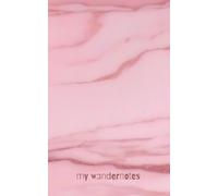 Pink Marble Notebook - 5x8 Inch, A5 Pocket Size, 53 Pages - Lined Cream Pages, Soft Glossy Cover - aesthetic Marble Pattern