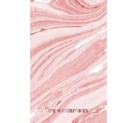 Pink Marble Pocket Notebook - 5x8" A5, 53 Lined Cream Pages, Soft Glossy Cover - Aesthetic Smoothie Pattern Journal for Writing & Notes