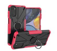 (Pink) Mech-style Phone Case With Bear Design And Ring Holder | Rich Colors | Scratch, Slip, And Dust Resistance | Compatible With Moto G22, Durable