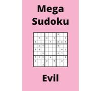 Pink Mega Sudoku Book, 9x9 Puzzles, 100 Pages, 5x8, Evil