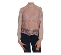 Pink Memories - Blusa Rosa con Pizzo e Scollo a Barca - -Blouses & Shirts -Donna -Rosa -S