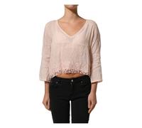 Pink Memories - Camicetta a maniche lunghe con scollo a V - - Blouses & Shirts - Donna - Rosa - S