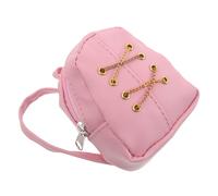 Pink Mini Backpack for Toddler Girls Doll Accessory Decorative Coin Purse