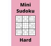 Pink Mini Sudoku Book, 9x9 Puzzles, 200 Pages, 5x8, Hard