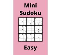 Pink Mini Sudoku Book, 9x9 Puzzles, 300 Pages, 5x8, Easy
