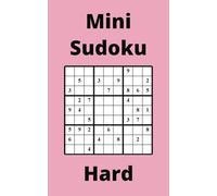 Pink Mini Sudoku Book, 9x9 Puzzles, 50 Pages, 5x8, Hard