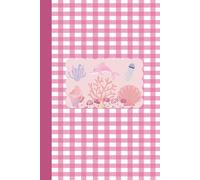 Pink Minimal Plaid Pattern Notebook: Cute 6x9 Lined Journal with Pink Plaid Cover and Adorable Sea Creatures - 120 Pages
