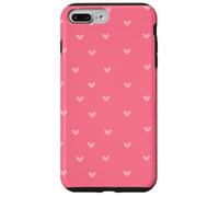 Pink Minimalist Heart Pattern Girly Trendy Y2K Girls Women Custodia per iPhone 7 Plus/8 Plus