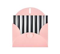 Pink MJHKXLJ - Biglietto di auguri perlato con stampa a righe bianche e nere, busta inclusa, perfetto per Natale, compleanni, San Valentino, matrimoni e molto altro ancora