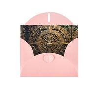 Pink MJHKXLJ Calendario Maya End of The World Stampe biglietto di auguri perlato - Busta inclusa - Perfetto per Natale, compleanni, San Valentino, matrimoni e molto altro ancora