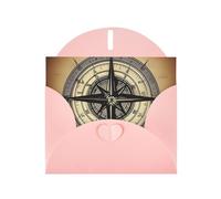 Pink MJHKXLJ Law of the Compass - Biglietto di auguri perlato con stampa marina, busta inclusa, perfetto per Natale, compleanni, San Valentino, matrimoni e molto altro ancora