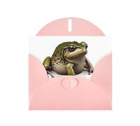 Pink MJHKXLJ Leonardo_Vision_XL_frog_0 Prints, biglietto di auguri perlato, busta inclusa, perfetto per Natale, compleanni, San Valentino, matrimoni e molto altro ancora