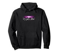 Pink Moon Phase Heart - I'll Get Over It... Grafica rosa Felpa con Cappuccio