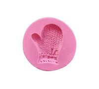 (Pink) Mousse Cake Mold DIY Aromatherapy Plaster Candle Making Molds Silicone Moulds Bear/Gloves Shape Pendant Handmade Gadgets Pink