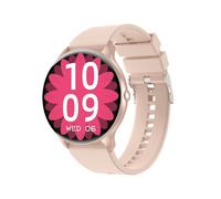 (Pink, Multicolor) HDT6 1.63" Round Screen Smart Watch Bluetooth Calling Sports Bracelet with Health Monitoring -