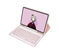 (Pink, Multicolor) YT098B For iPad Air (2020) / (2022) Ultra Thin Bluetooth Keyboard Protective Case Shockproof Leather