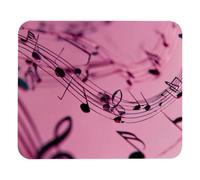 Pink Music Notes (2) Design Tappetino Mouse Lavabile Tappetini per Il Mouse Soffice Mousepad per Casa Ufficio Laptop 25X30Cm