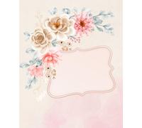 Pink Notebook with Pink Flowers: Beautiful Floral Pattern | 200 Lined Pages with Delicate Floral Corners | 9.25" x 7.5"