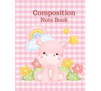 Pink notebook with plaid pattern and cute animal pictures.: For students and schools Suitable for women and men Office staff Teenagers, women, men, 8.5x11, 100 pages.
