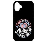 Pink Or Blue Abuelo Loves You Hispanic Gender Reveal Grandpa Custodia per iPhone 16 Plus