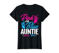 Pink Or Blue Auntie Loves You Baby Shower Gender Reveal Aunt Maglietta
