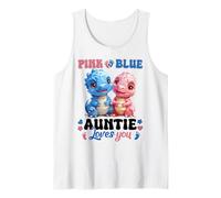 Pink Or Blue Auntie Loves You T-Rex Dinosaur Gender Reveal Canotta