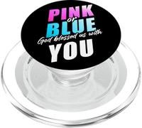 Pink or Blue GOD Blessed us... Christian Faith Gender Reveal PopSockets PopGrip per MagSafe