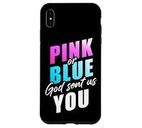 Pink or Blue GOD Sent Us You - Christian Faith Gender Reveal Custodia per iPhone XS Max