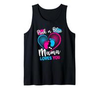 Pink Or Blue Mama Loves You Pregnancy Gender Reveal Mom Canotta