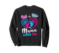 Pink Or Blue Mama Loves You Pregnancy Gender Reveal Mom Felpa