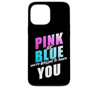 Pink or Blue We're Blessed... Christian Faith Gender Reveal Custodia per iPhone 13 Pro Max