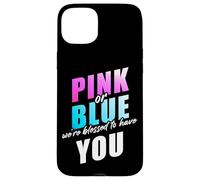 Pink or Blue We're Blessed... Christian Faith Gender Reveal Custodia per iPhone 15 Plus