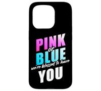 Pink or Blue We're Blessed... Christian Faith Gender Reveal Custodia per iPhone 15 Pro