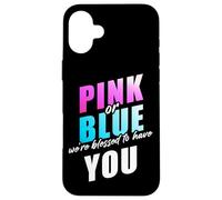 Pink or Blue We're Blessed... Christian Faith Gender Reveal Custodia per iPhone 16 Plus