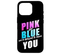 Pink or Blue We're Blessed... Christian Faith Gender Reveal Custodia per iPhone 16 Pro