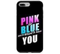 Pink or Blue We're Blessed... Christian Faith Gender Reveal Custodia per iPhone 7 Plus/8 Plus