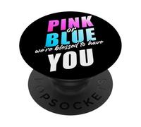 Pink or Blue We're Blessed... Christian Faith Gender Reveal PopSockets PopGrip Adesivo