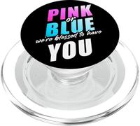 Pink or Blue We're Blessed... Christian Faith Gender Reveal PopSockets PopGrip per MagSafe
