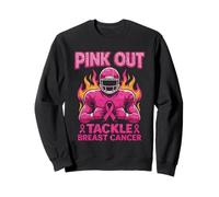 Pink out Tackle - Pallone da Calcio Contro Il Cancro al Felpa
